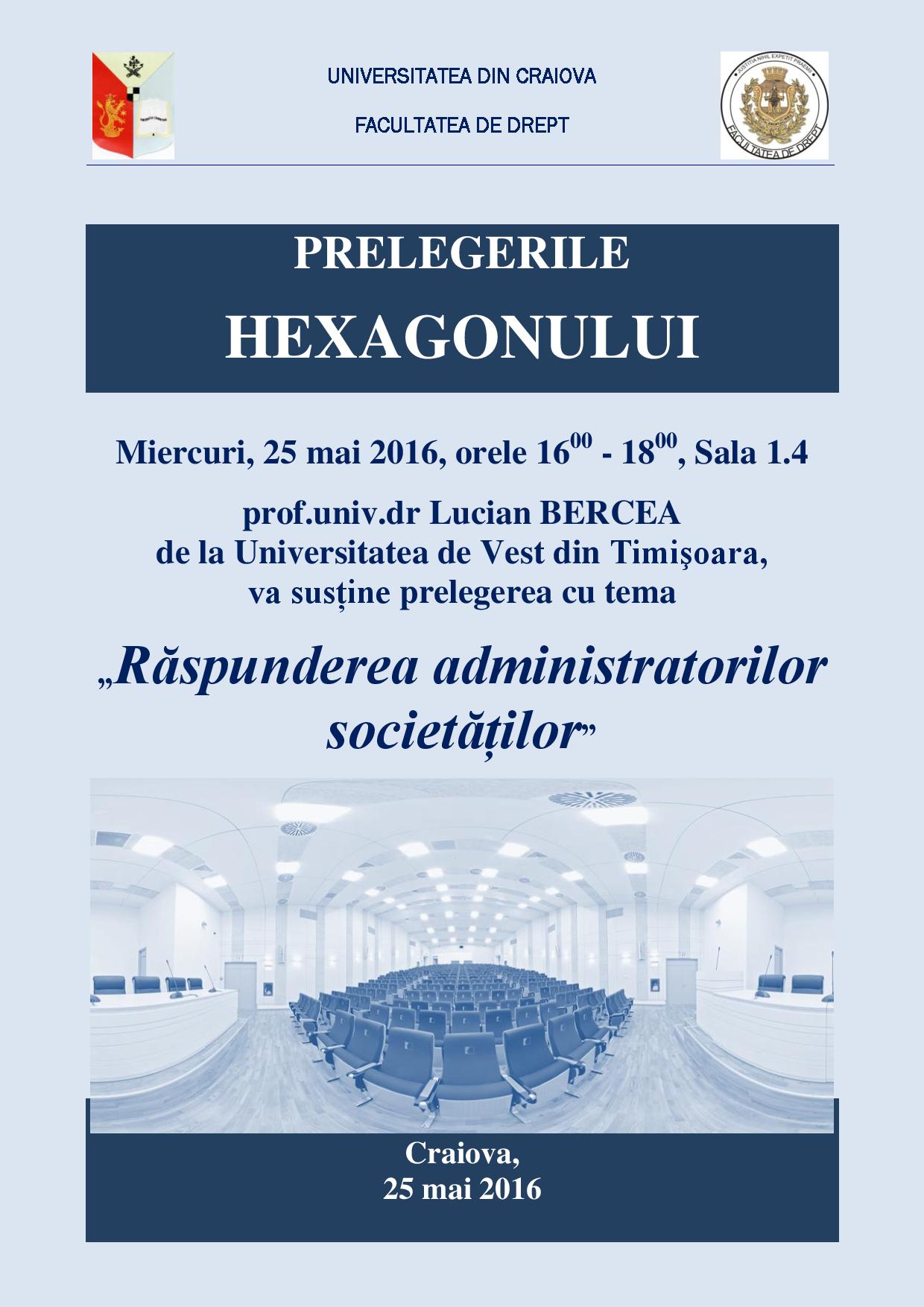 AFIS prelegerile Hexagonului 25 mai 2016
